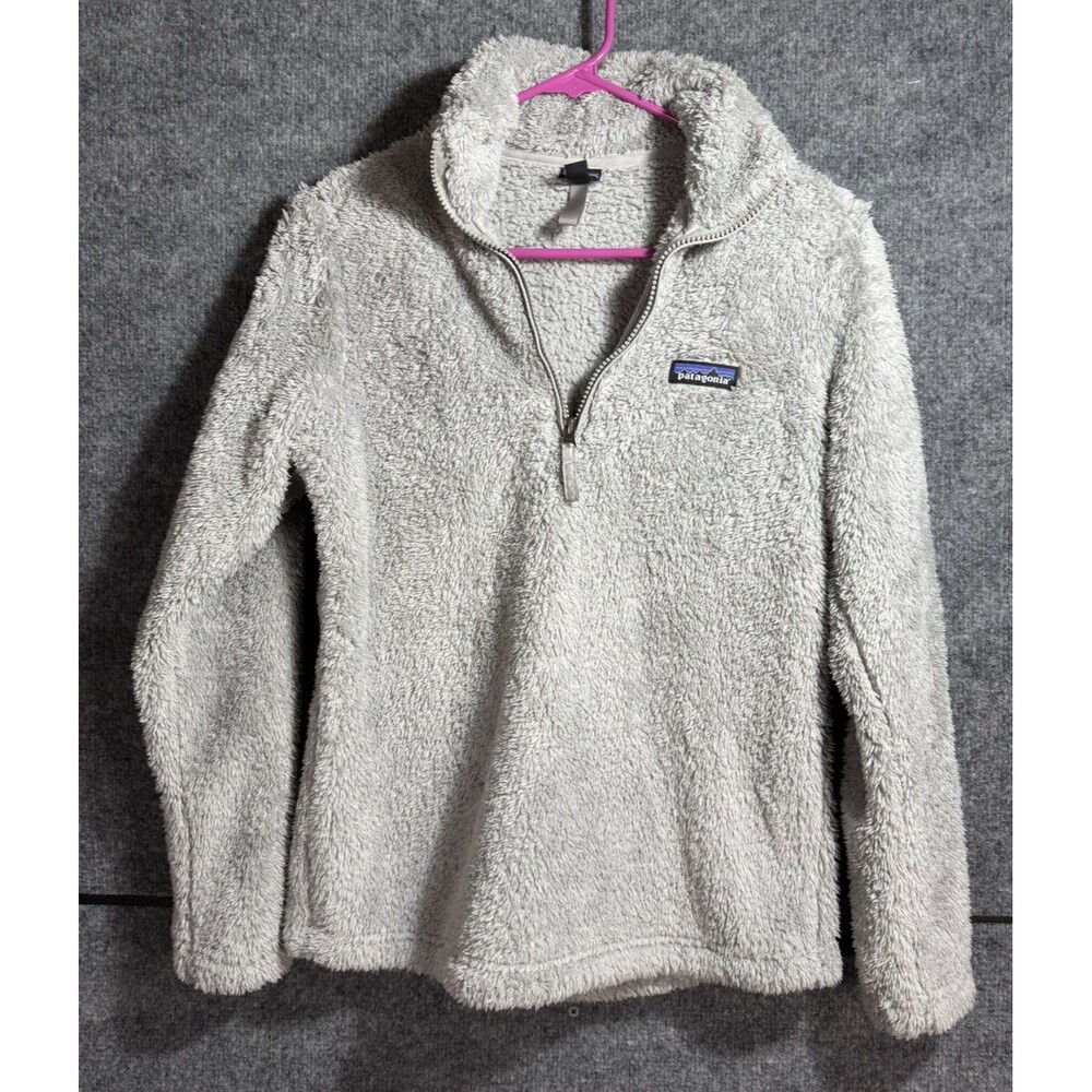 Patagonia Los Gatos 1/4 Zip Fleece Pullover Women's XS Gray Sherpa Teddy Fleece